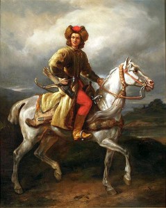 Lisowczyk na białym koniu. XIX-wieczny obraz Juliusza Kossaka. Fot. commons.wikimedia.org