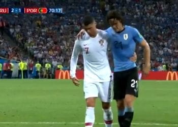 Mundial 2018: Urugwaj wygrywa z Portugalią. Scena z udziałem Ronaldo i Cavaniego przejdzie do historii [WIDEO]