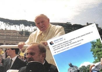 Włoski komik wywołał oburzenie. Wypiął się na figurę św. Jana Pawła II