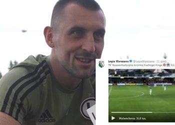 Legia Warszawa walczy o Ligę Mistrzów i wygrywa pierwszy mecz eliminacyjny. Wspaniały gol Michała Kucharczyka [WIDEO]