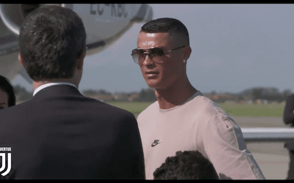 Cristiano Ronaldo już we Włoszech. Opublikowano pierwsze nagranie! [WIDEO]