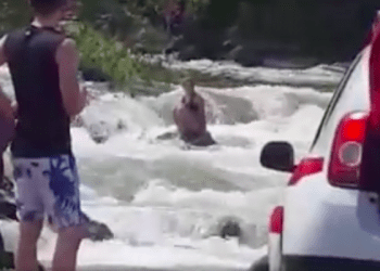 Wypadek podczas kajakarskiego spływu. Kilkanaście osób wpadło do wody! [WIDEO]