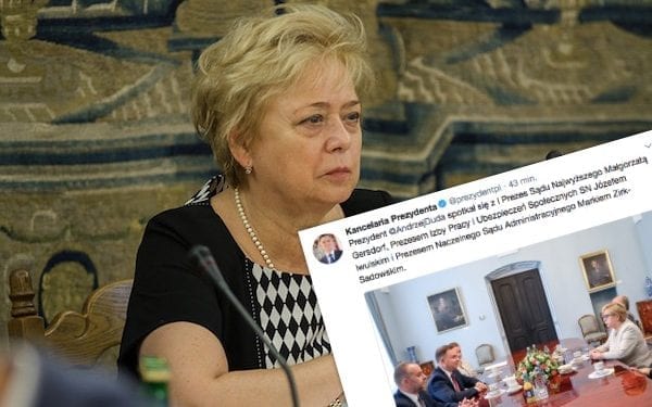 Małgorzata Gersdorf spotkała się z Andrzejem Dudą. Wiadomo już, kto zastąpi I prezes Sądu Najwyższego