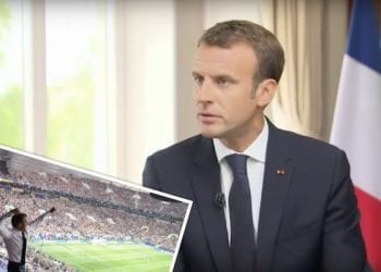 Zdjęcie Macrona hitem internetu. Tak cieszył się po jednej z bramek Francuzów! [FOTO]