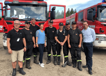 Szwecja: Księżniczka Wiktoria odwiedziła polskich strażaków. „Jesteśmy dodatkowo podbudowani ” [FOTO]
