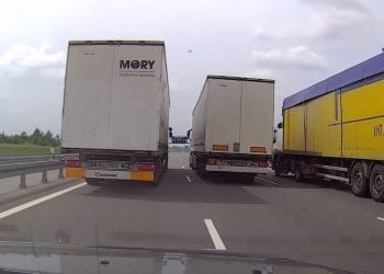 Kierowcy TIR-ów zrobili sobie wyścig na obwodnicy Lublina. Jest skandaliczne nagranie [WIDEO]
