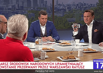 Spięcie w TVP. Tarczyński pokazał widzom zdjęcie Ikonowicza