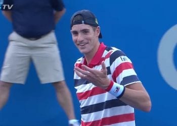 Podczas gry, Noah Rubin rozbawił wszystkich. Zniszczył buty [WIDEO]