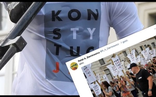 Koszulki z napisem „Konstytucja” na… krzyżach. Ostry komentarz Rafała Ziemkiewicza [FOTO]