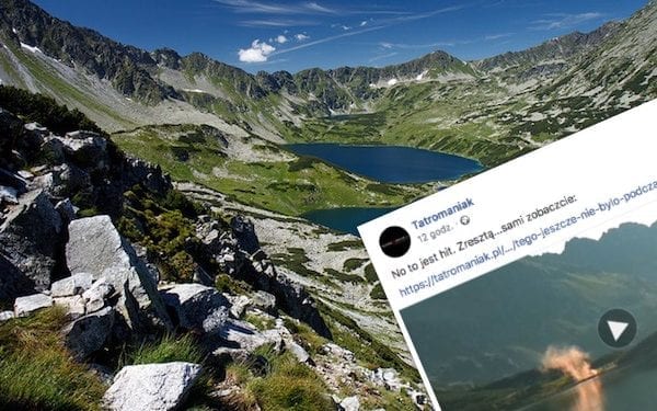 Podczas sesji ślubnej w Tatrach odpalili… race dymne. Para Młoda może mieć problemy?