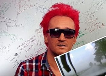 Piorun uderzył w samochód Michała Wiśniewskiego. Wszystko zarejestrowała kamera! [WIDEO]