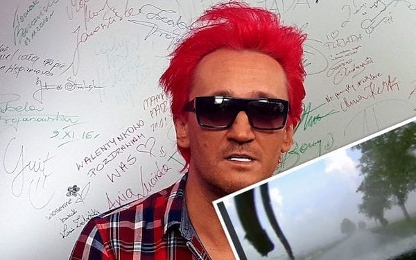 Piorun uderzył w samochód Michała Wiśniewskiego. Wszystko zarejestrowała kamera! [WIDEO]