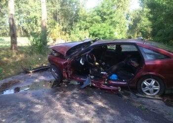 Lubelskie: Kompletnie pijany uderzył samochodem w drzewo. Jego żona zginęła na miejscu, osierociła trójkę dzieci