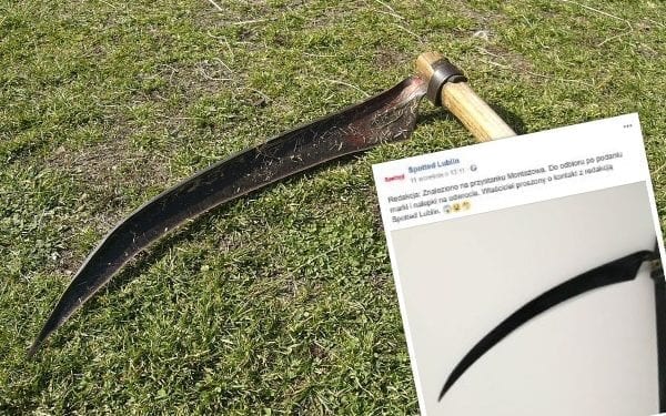 Niecodzienne znalezisko na przystanku autobusowym w Lublinie. Ktoś zgubił… kosę