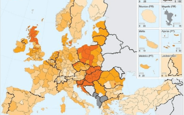 Eurostat opublikował mapę umieralności na raka. Polska w niechlubnej czołówce