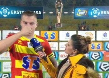 Piłkarz Jagiellonii wywołał skandal po meczu z Legią. Przed kamerami użył oburzających słów [WIDEO]