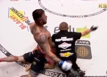 To koniec kariery Popka w KSW? Raper znowu przegrał, choć na początku walki prawie znokautował rywala [WIDEO]