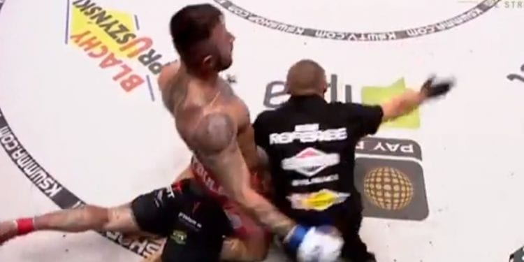 To koniec kariery Popka w KSW? Raper znowu przegrał, choć na początku walki prawie znokautował rywala [WIDEO]