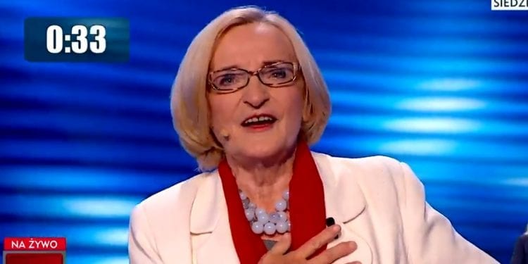 Debata. Krystyna Krzekotowska ukradła show. „Powstańcie dumni warszawiacy” [WIDEO]