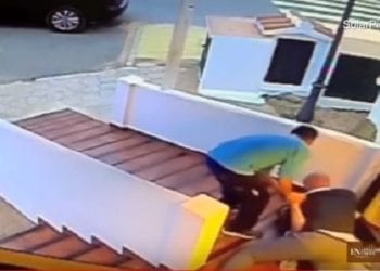 Obronił kobietę przed brutalnym mężem. Nagranie trafiło do sieci [WIDEO]