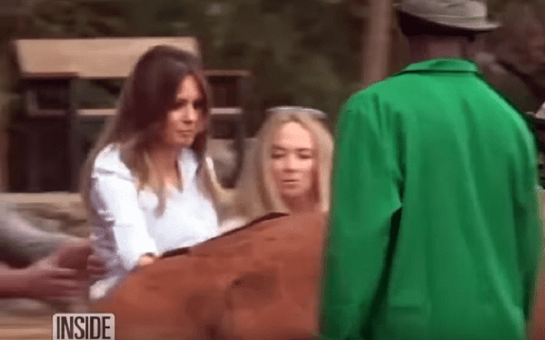 Słoń wpadł na Melanię Trump. Niebezpieczna sytuacja podczas wizyty pierwszej damy w Afryce [WIDEO]