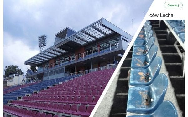 Skandal przed meczem LOTTO Ekstraklasy. Krzesełka w sektorze gości wysmarowane… paprykarzem [FOTO]