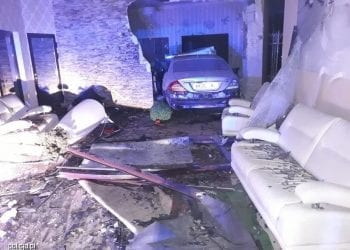Pijany wjechał samochodem do sali balowej
