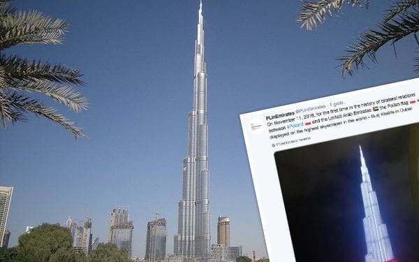 Burdż Chalifa w biało-czerwonych barwach! [FOTO]