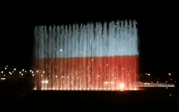 Fontanny w stolicy Chorwacji podświetlone na biało-czerwono!