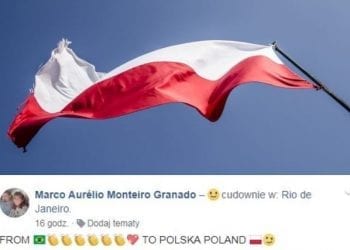 Internauta z Brazylii opublikował poruszające zdjęcie. „Od Brazylii dla Polski” [FOTO]
