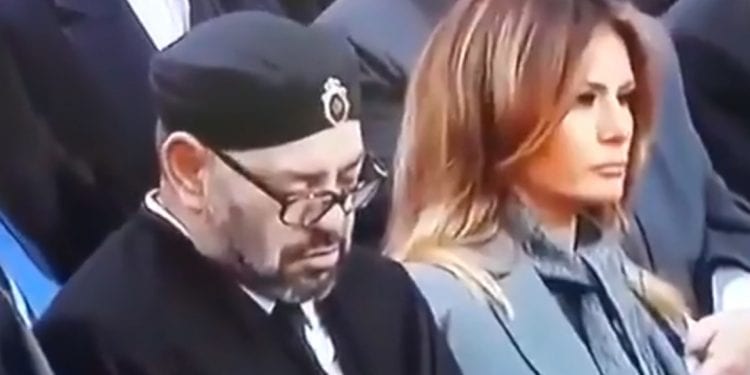 Król Maroka zasnął. Mina Trumpa mówi wszystko [WIDEO]