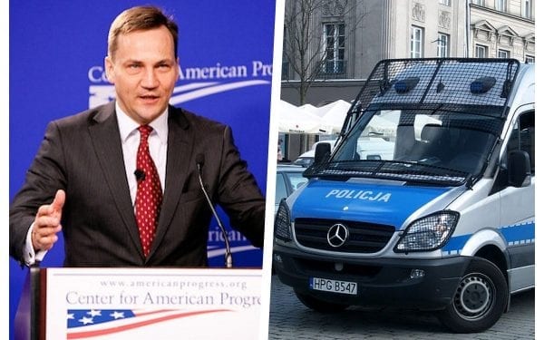 Policja odpowiada na atak Radosława Sikorskiego