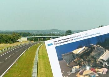 Tragiczny wypadek na autostradzie A2. Jedna osoba nie żyje, trasa zablokowana