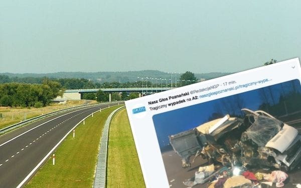 Tragiczny wypadek na autostradzie A2. Jedna osoba nie żyje, trasa zablokowana
