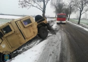 Polska zima zaskoczyła amerykańskie Humvee