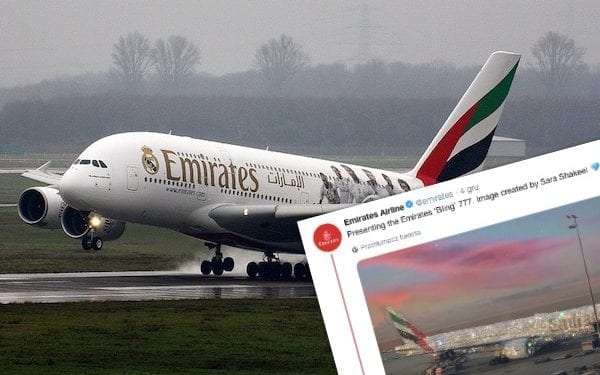 Boeing Emirates pokryty diamentami? Zdjęcie stało się hitem sieci [FOTO]