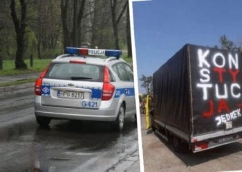 Kontrola auta z napisem „Konstytucja”. Kierowca ujawnił szczegóły