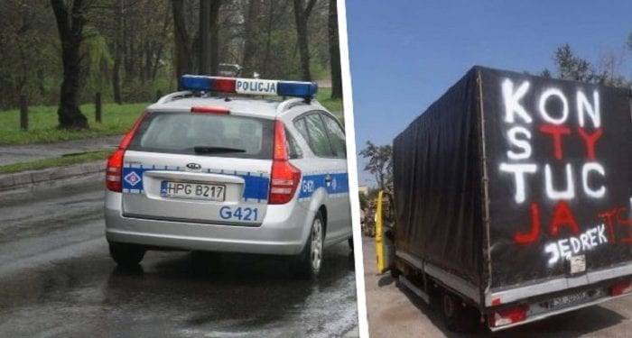 Kontrola auta z napisem „Konstytucja”. Kierowca ujawnił szczegóły