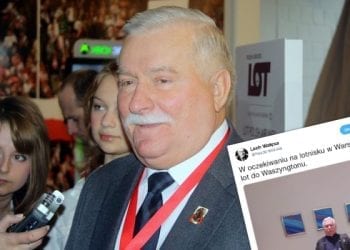 Lech Wałęsa pokazuje zdjęcie z lotniska przed wylotem do USA. Jak jest ubrany? [FOTO]