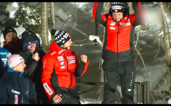 Niecodzienne zachowanie Stefana Horngachera po rekordzie skoczni Kamila Stocha! [WIDEO]