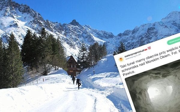 Zima znów zaatakowała w Tatrach. Tak wygląda wejście do schroniska nad Morskim Okiem [FOTO]