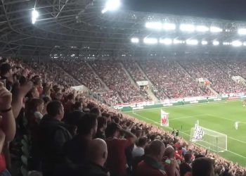 Węgierscy kibice pozdrawiali Polskę na meczu swojej reprezentacji