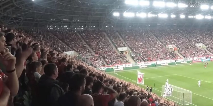 Węgierscy kibice pozdrawiali Polskę na meczu swojej reprezentacji