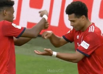 Genialna cieszynka kolegów Lewandowskiego. Alaba i Gnabry podbili sieć