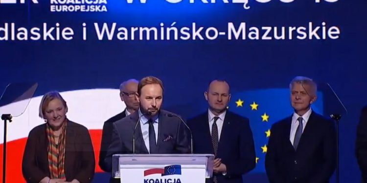Tomasz Frankowski przemawiał na konwencji Koalicji Europejskiej