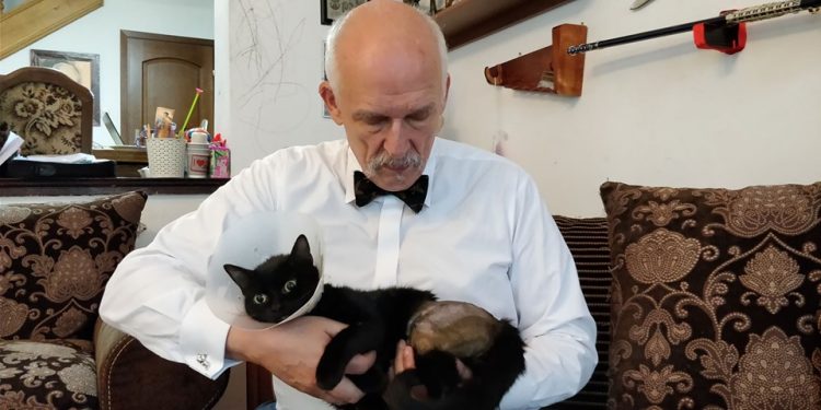 Korwin-Mikke: „Mój kot został postrzelony z wiatrówki”
