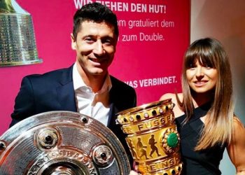 Anna Lewandowska na imprezie po Pucharze Niemiec