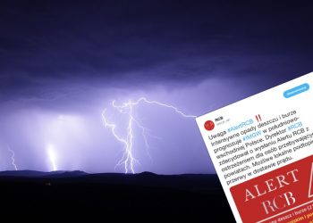 Kolejny alert RCB. Przed nami noc z niebezpieczną pogodą