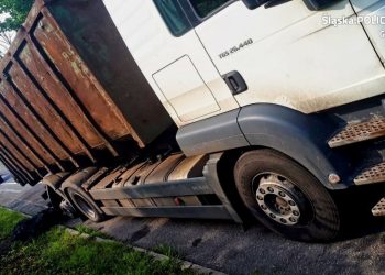 Śląsk: Stracił oponę w ciężarówce, ale nie reagował. Kierowca zniszczył kilka kilometrów drogi