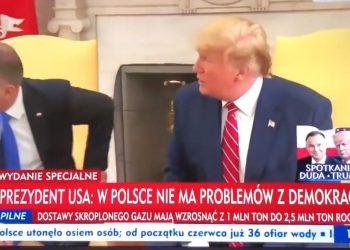 Andrzej Duda i Trump wspólnie odpowiedzieli dziennikarce